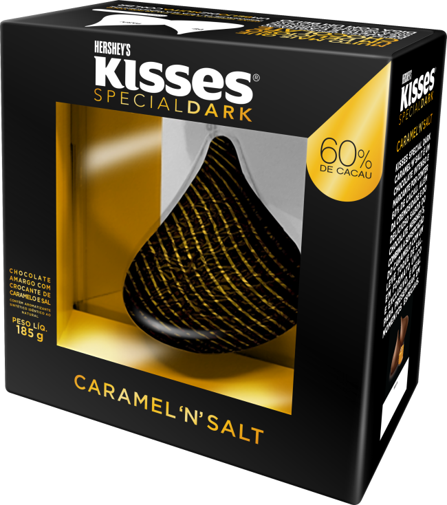 Hershey’s Kisses Special Dark Caramel’N’Salt 60% Cacau 185g_R,90