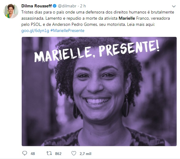 Dilma Rousseff, ex-presidente do Brasil Dilma Rousseff, ex-presidente do Brasil