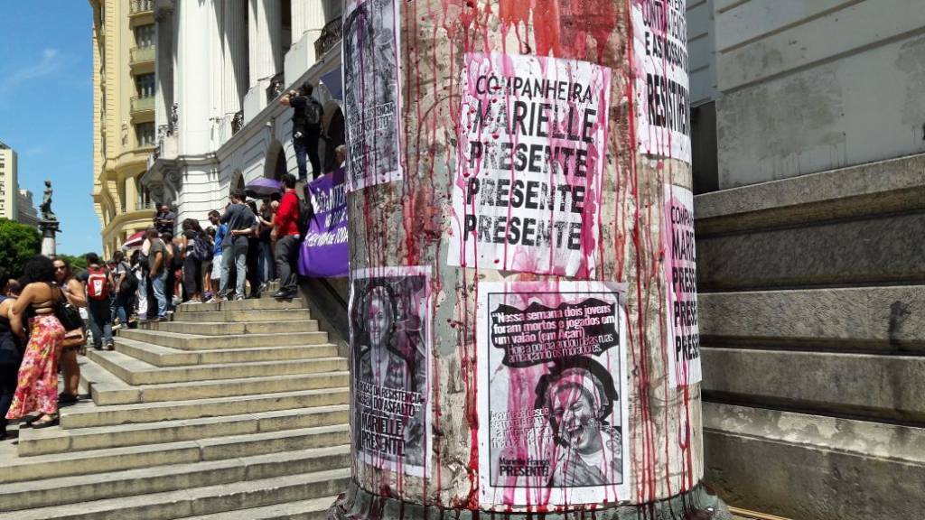 Ato na Cinelândia contra o assassinato de Marielle Franco