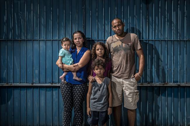 Família de refugiados Família de refugiados