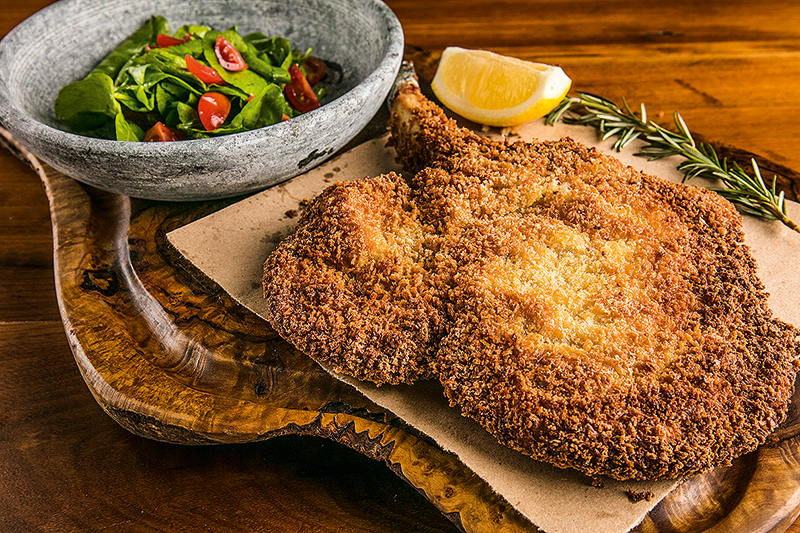 Gusto; milanesa de porco Gusto; milanesa de porco