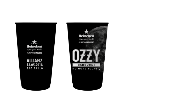 Copos Heineken Ozzy Osbourne