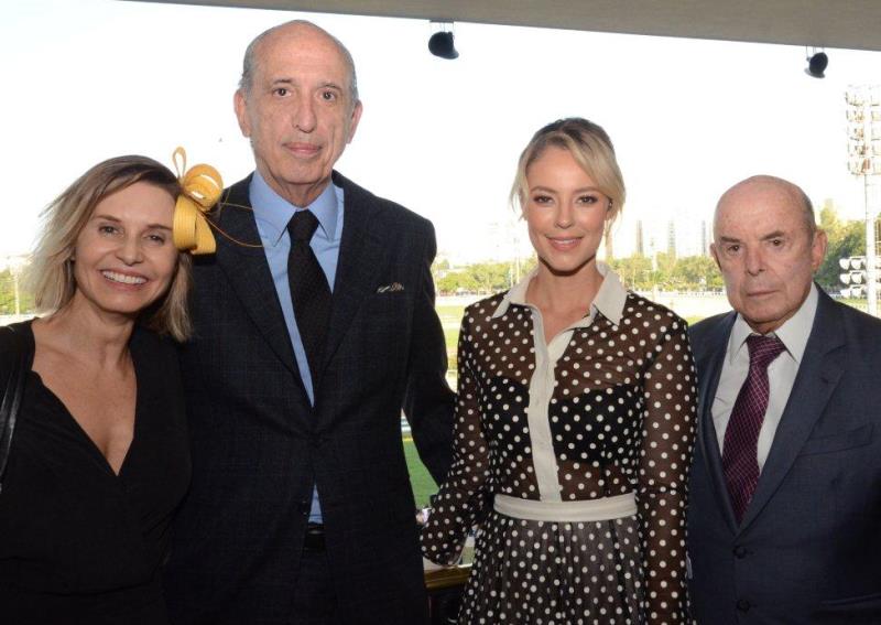 Paula Burlamaqui, Luiz Alfredo Taunay, Paolla Oliveira e Francisco Dornelles - GP Brasil de Turfe