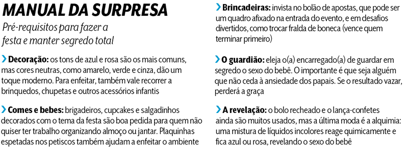 dicas chá revelação