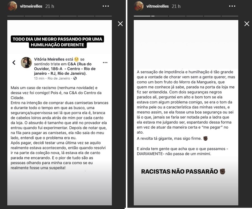 vitoria meirelles racismo C&A vitoria meirelles racismo C&A