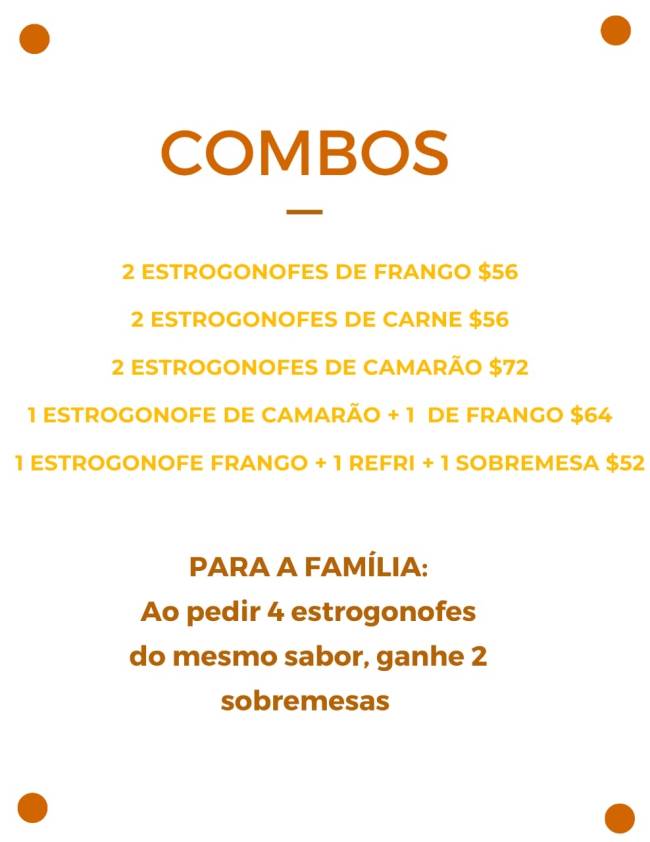 Combos Oficina do estrogonofe Combos Oficina do estrogonofe