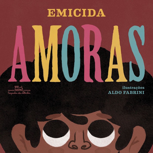 capa do livro amoras, de emicida, traz uma menina negra com olhar vivo