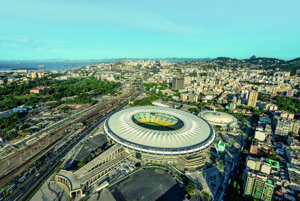 Foto mostra estádio do Maracanã do alto