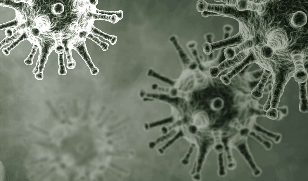 Ilustração mostra a representação do vírus da Covid-19