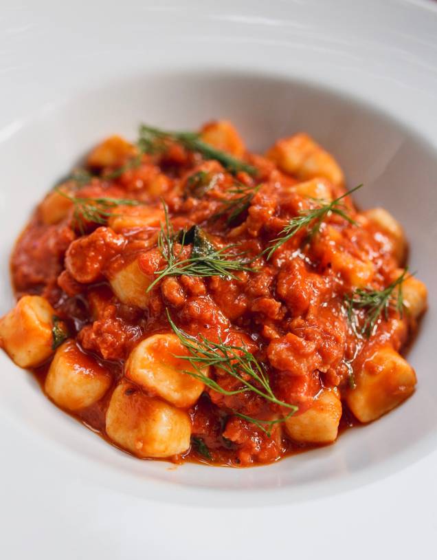 Posì: versão com ragu de linguiça toscana Posì: versão com ragu de linguiça toscana
