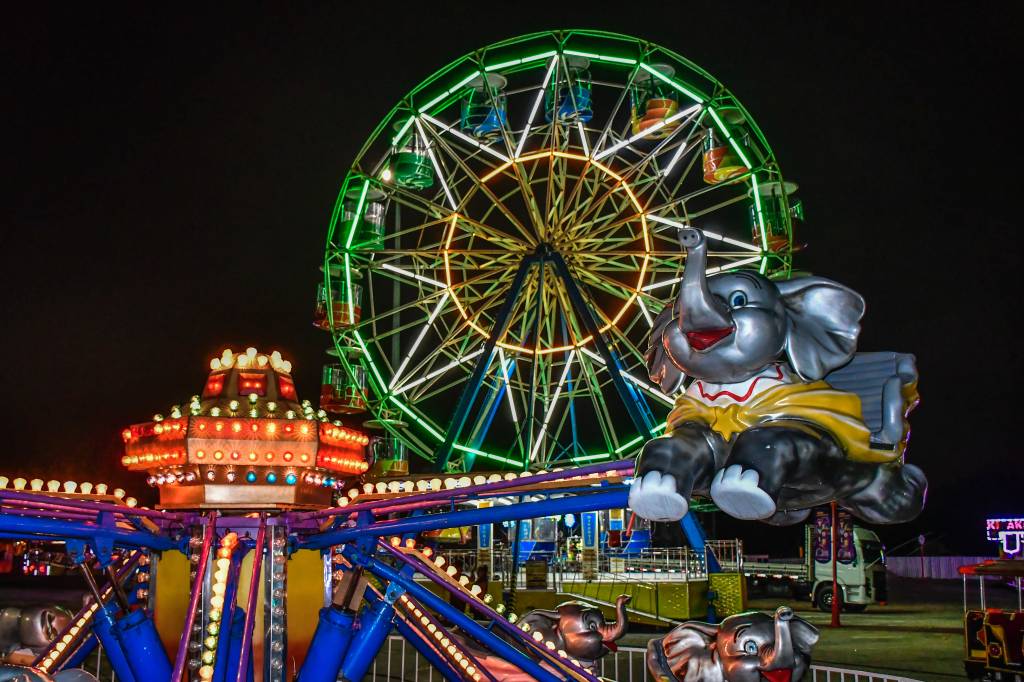 Imagem mostra brinquedos do Tivoli Park