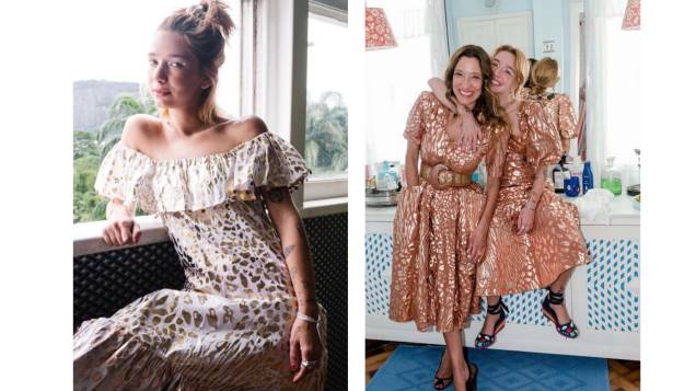 Isabela Capeto e a filha, a designer Chica Capeto, fizeram uma série de fotos para a marca na quarentena