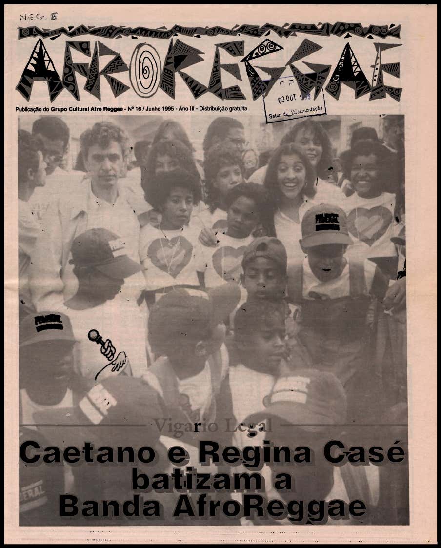 Jornal AfroReggae com Regina Casé e Caetano Veloso em Vigário Geral