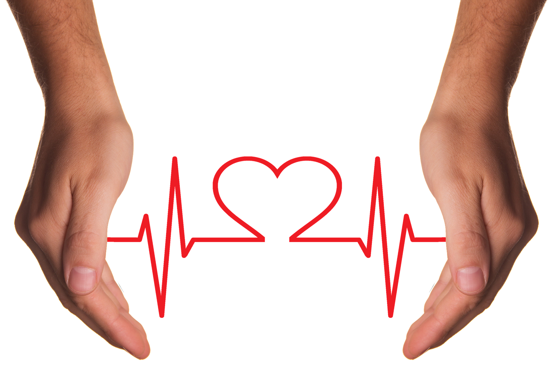 Imagem simula um cardiograma.