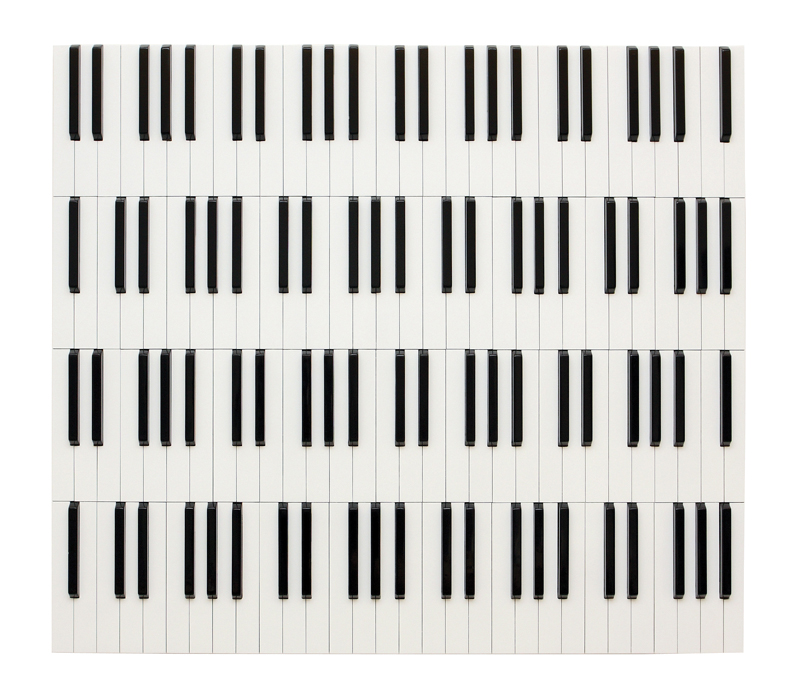 Nelson Leirner – Construtivismo Musical – 120x135cm – 2009 – Tiragem 3.jpg Pintura simula um piano