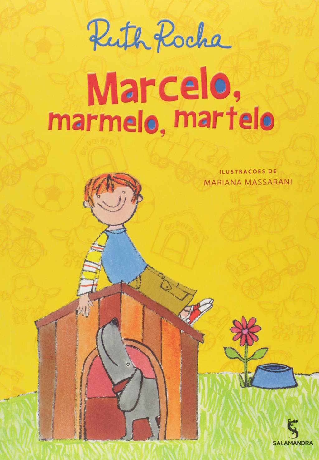 Capa do livro traz ilustração de um menino em cima de uma casinha de cachorro