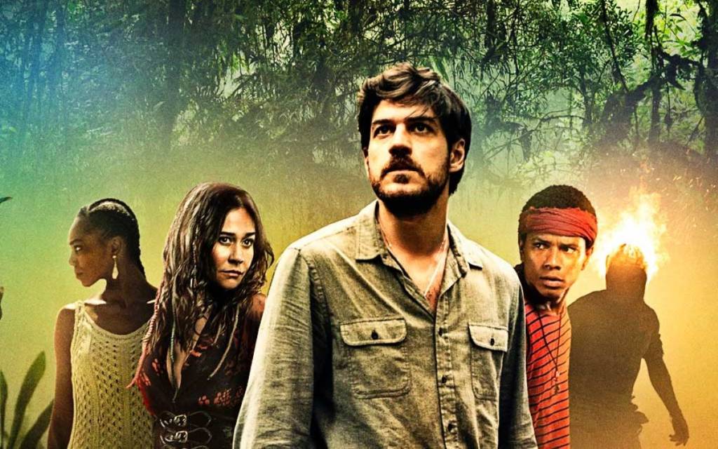 Cidade-Invisivel Seis personagens da série se posicionam na foto
