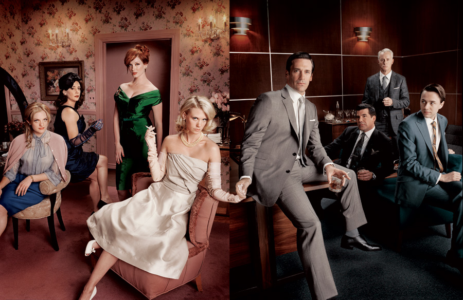 Mad-Men Pessoas posam para foto com roupas formais