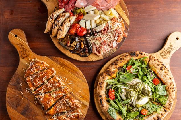 Oggi Pizza Napoletana: redondas e antepastos