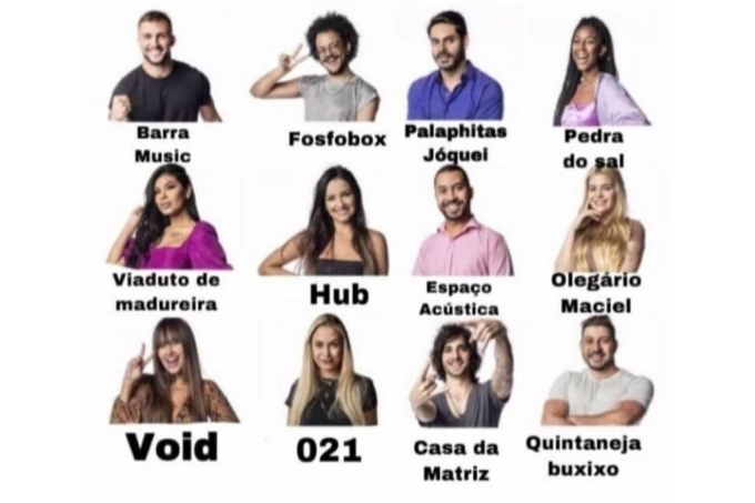bbb bares vale este A imagem mostra fotos dos BBBs e, na legenda, o nome dos bares ou casas noturnas que eles frequentariam no Rio