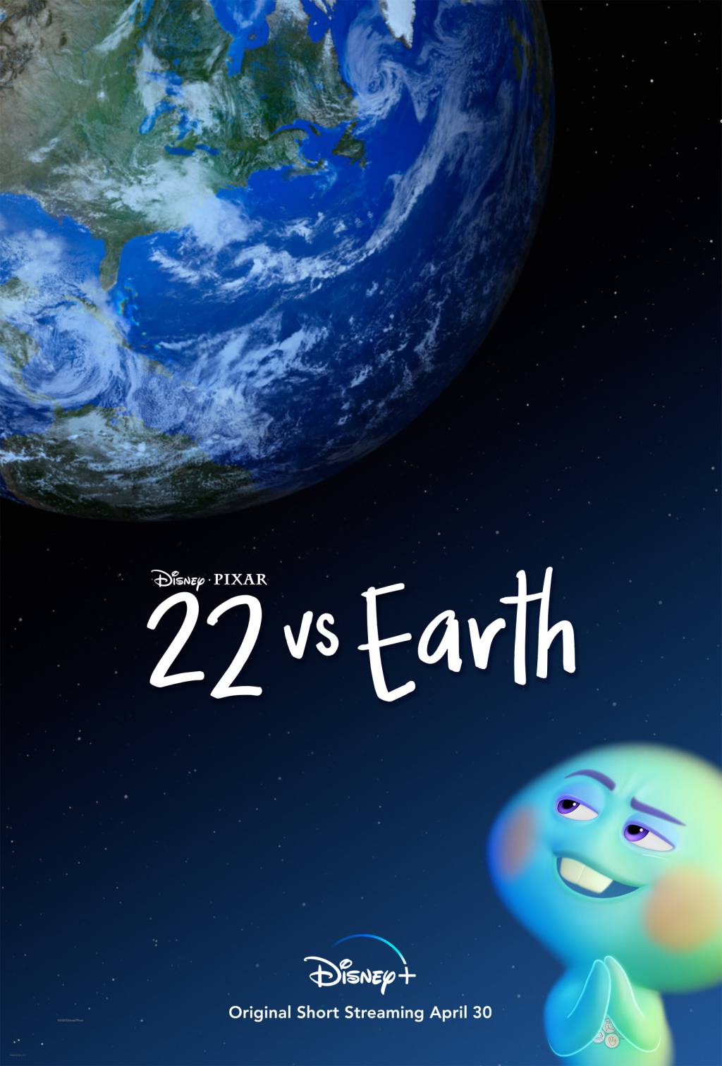 Pôster do curta 22 Contra a Terra mostra a alminha olhando para o planeta