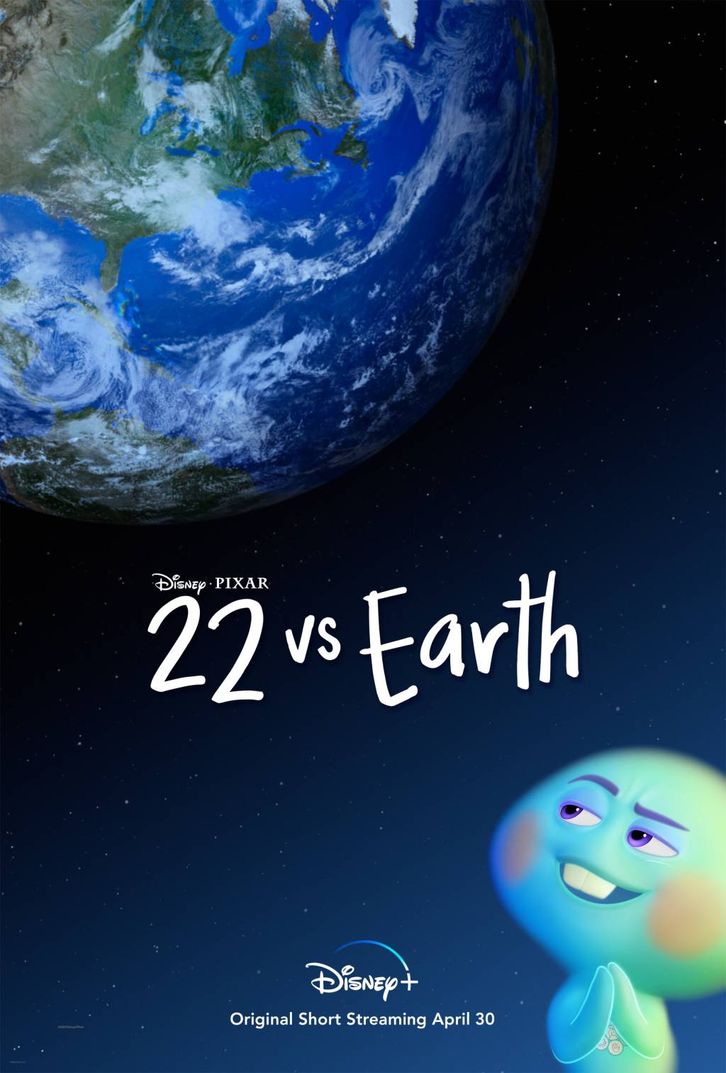 22 Contra a Terra Pôster do curta 22 Contra a Terra mostra a alminha olhando para o planeta