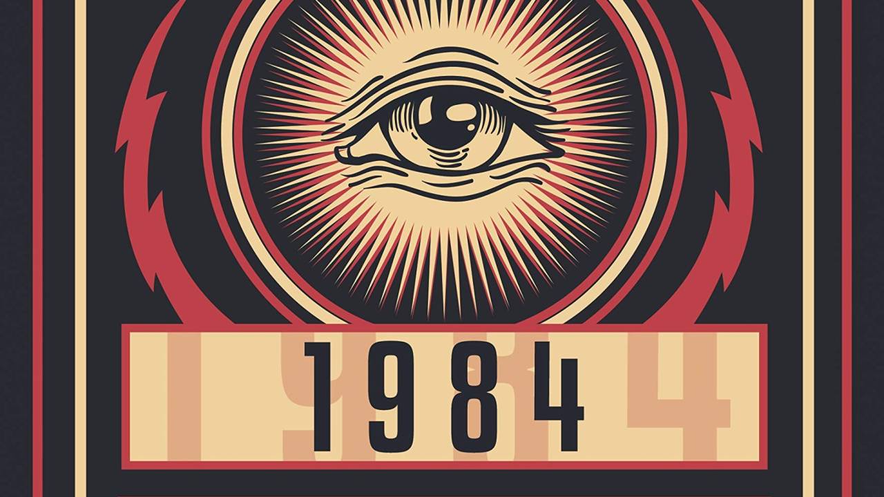 Capa de "1984", Orwell: dados distorcidos, sociedade vigiada