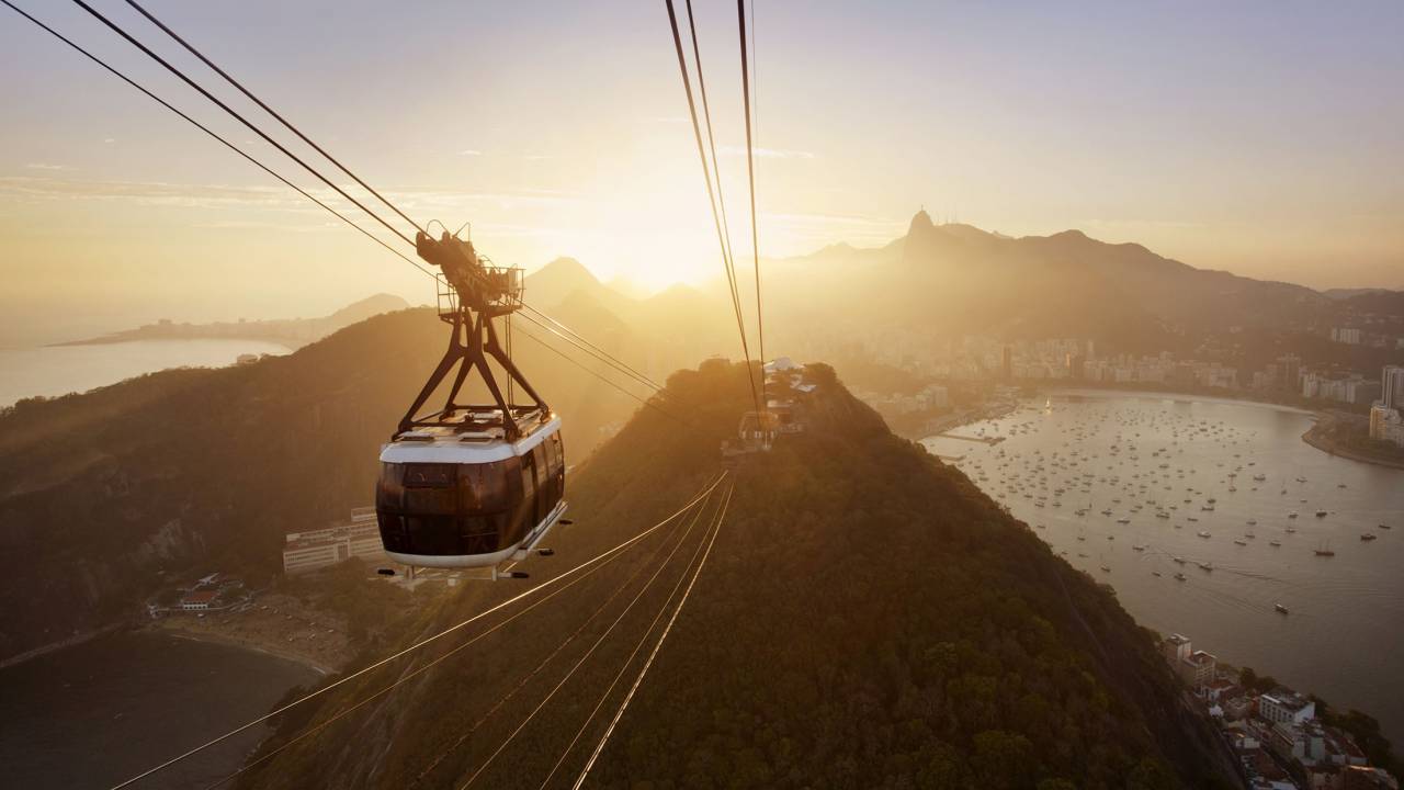 Por do sol no bondinho pão de açucar