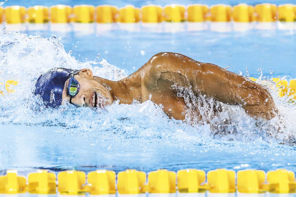 Guilherme Costa, natação - O atleta quebrou o recorde sul-americano nos 400 metros durante a seletiva pré-olímpica realizada em abril, no Rio -
