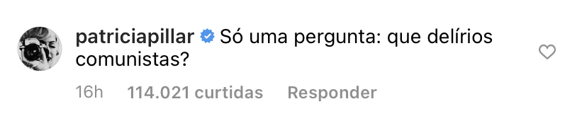 texto de patricia pillar no twitter