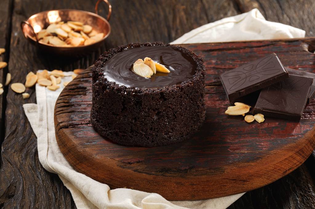 Brownie com ganache de chocolate belga: atração na Artesanos Bakery