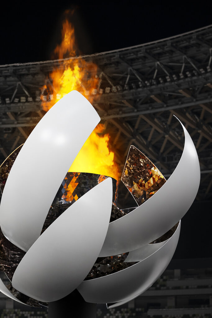 tokyo olimpiada pira 2020 pira olimpica japao design