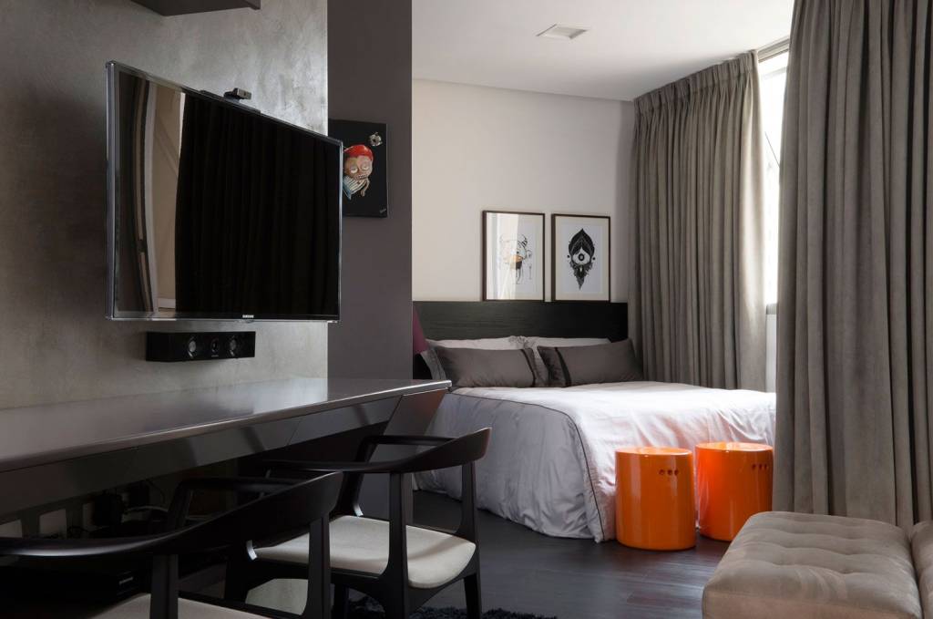 Ricardo Abreu transforma apartamento de 27 m² em loft moderno.