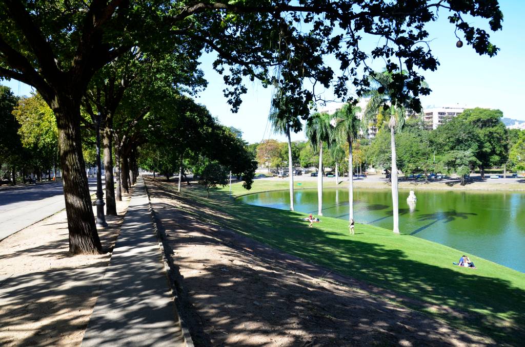 Foto mostra a lagoa na Quinta da Boa Vista