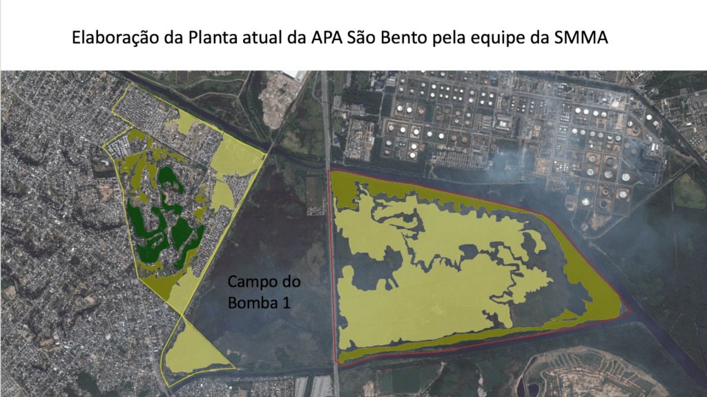 Imagem mostra o mapa do Campo do Borba