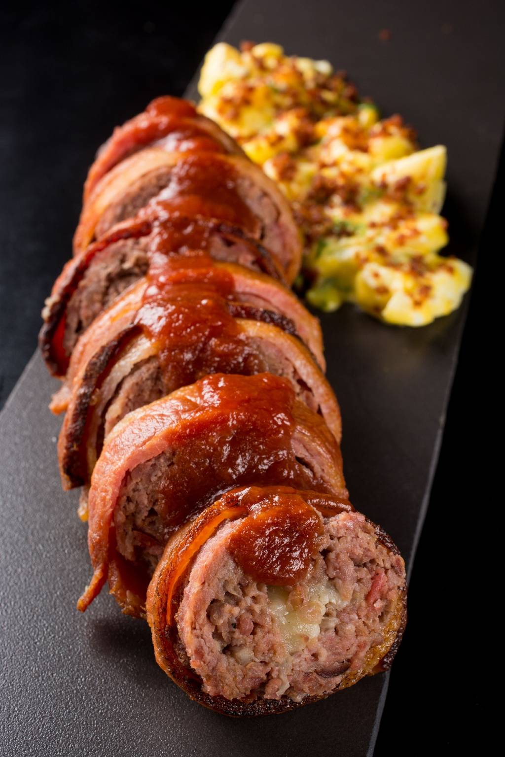 Meatloaf: bolo de carne com bacon