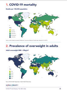 covid obesidade mapa mundo