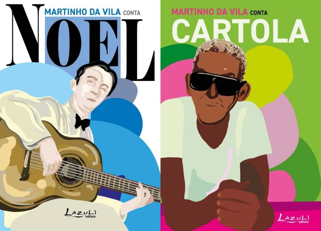 Foto mostra a capa dos livros 