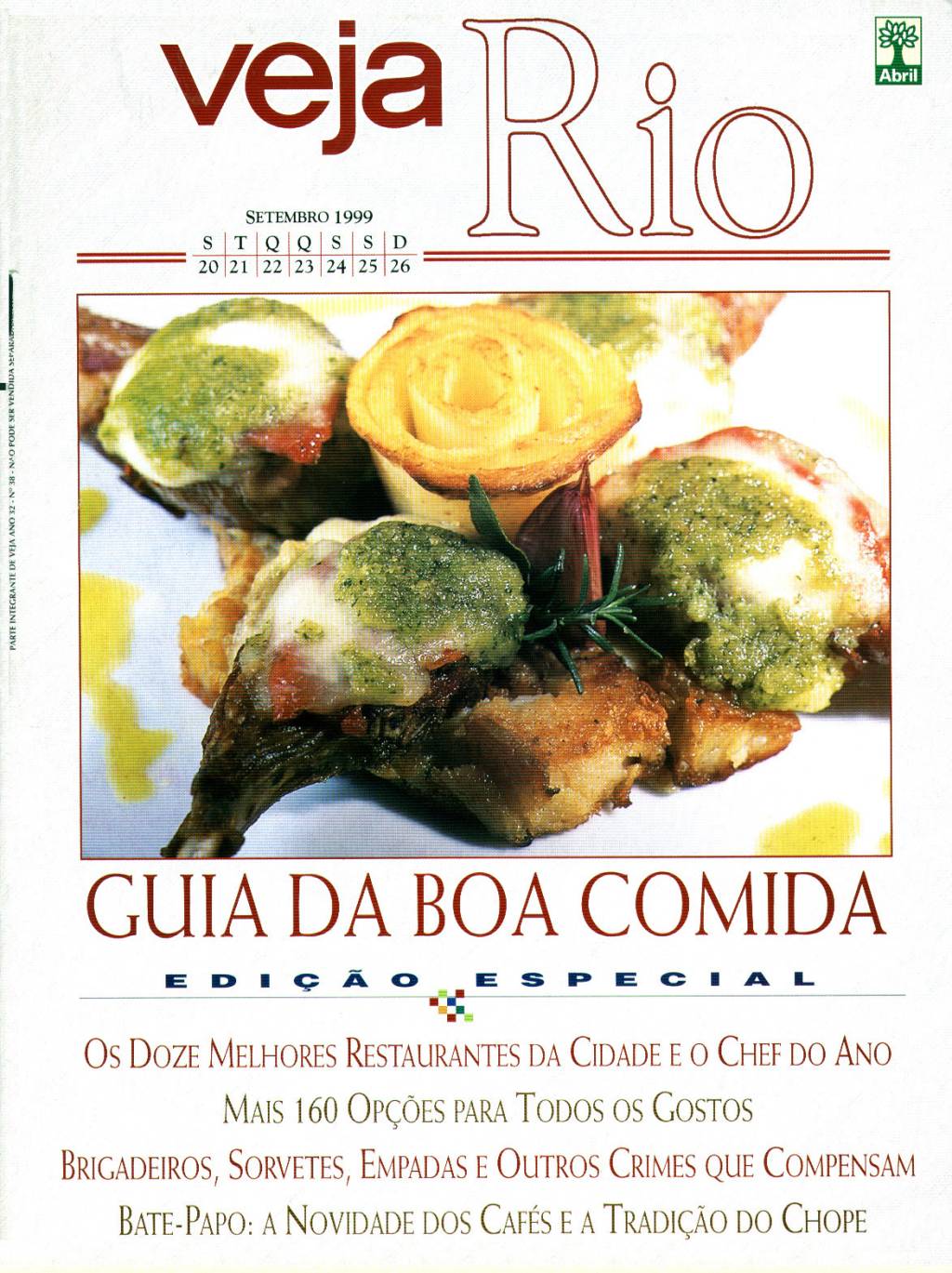 Capa da revista Veja Rio Especial Guia da Boa Comida, de 22 de setembro de 1999