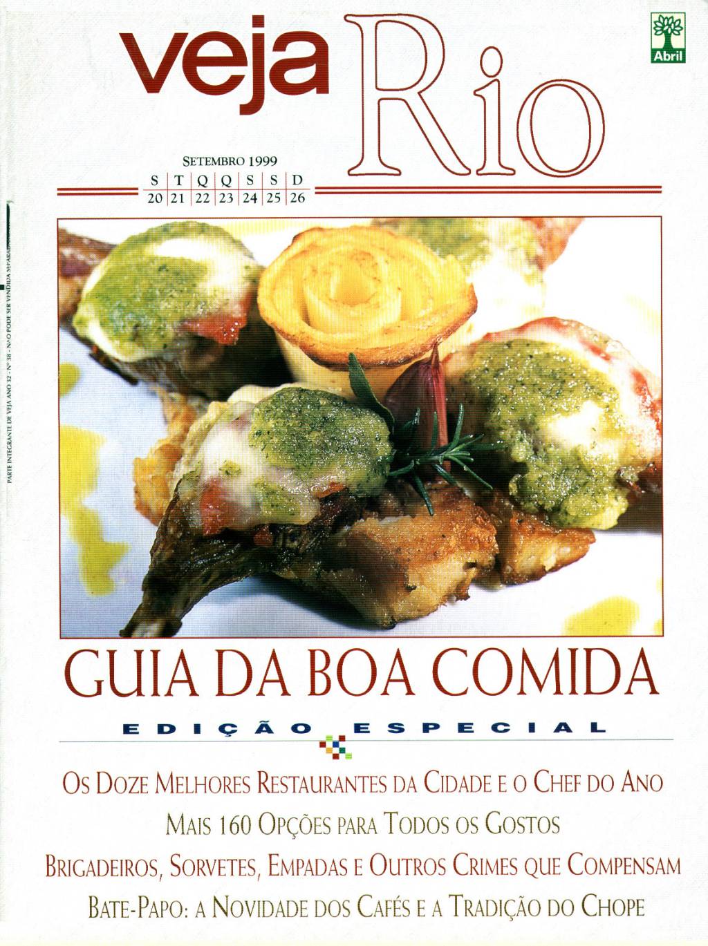 1999 Capa da revista Veja Rio Especial Guia da Boa Comida, de 22 de setembro de 1999