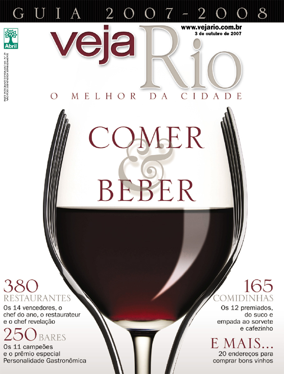 Capa da revista Veja Rio Especial Comer & Beber o Melhor da Cidade, edição 2028, de 03 de outubro de 2007