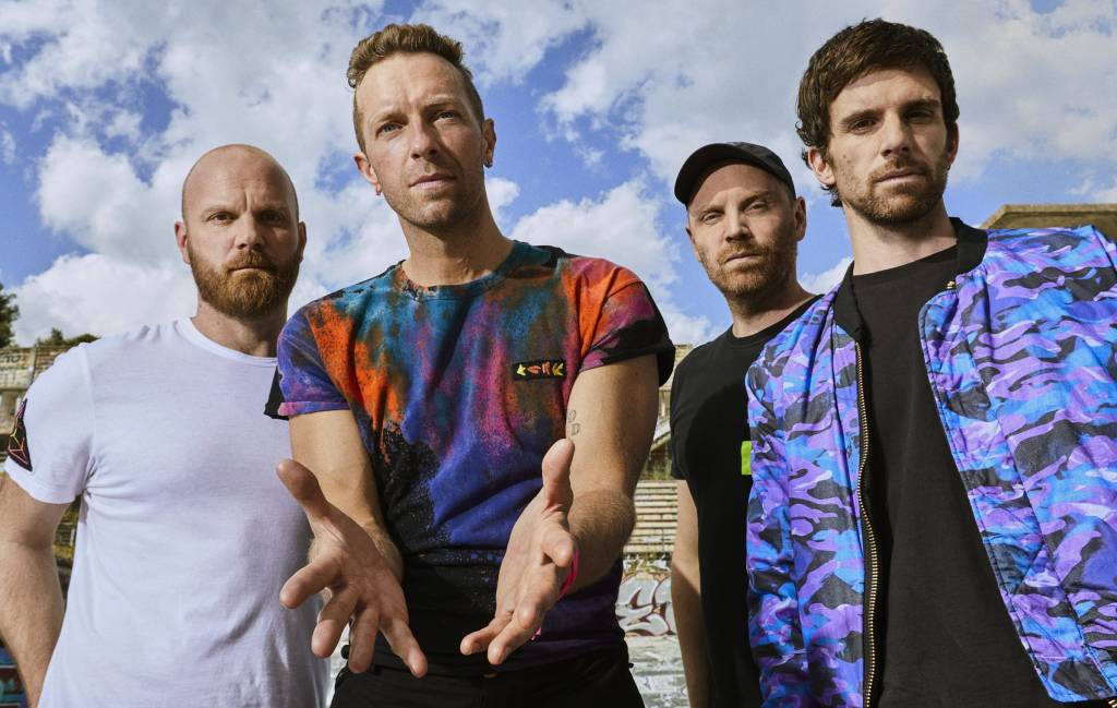 Foto mostra integrantes da banda Coldplay
