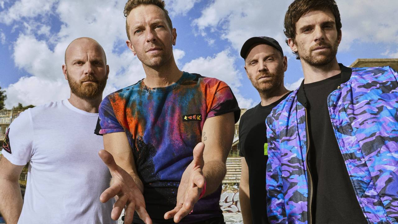 Foto mostra integrantes da banda Coldplay