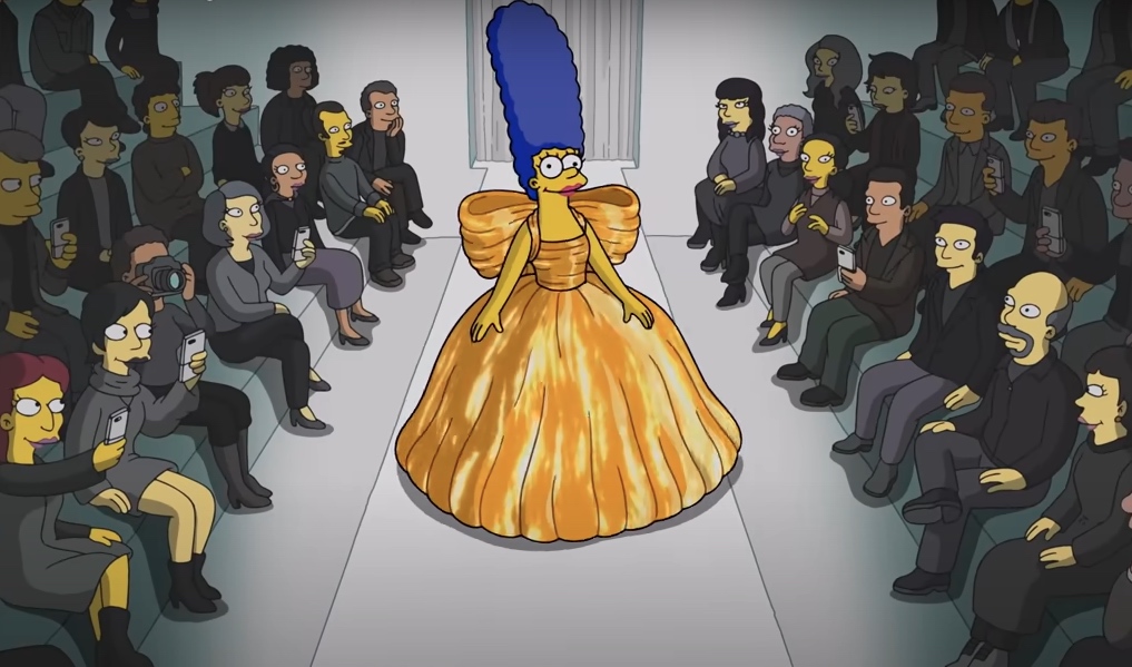 Marge Simpson na Balenciaga Semana de Moda de Paris