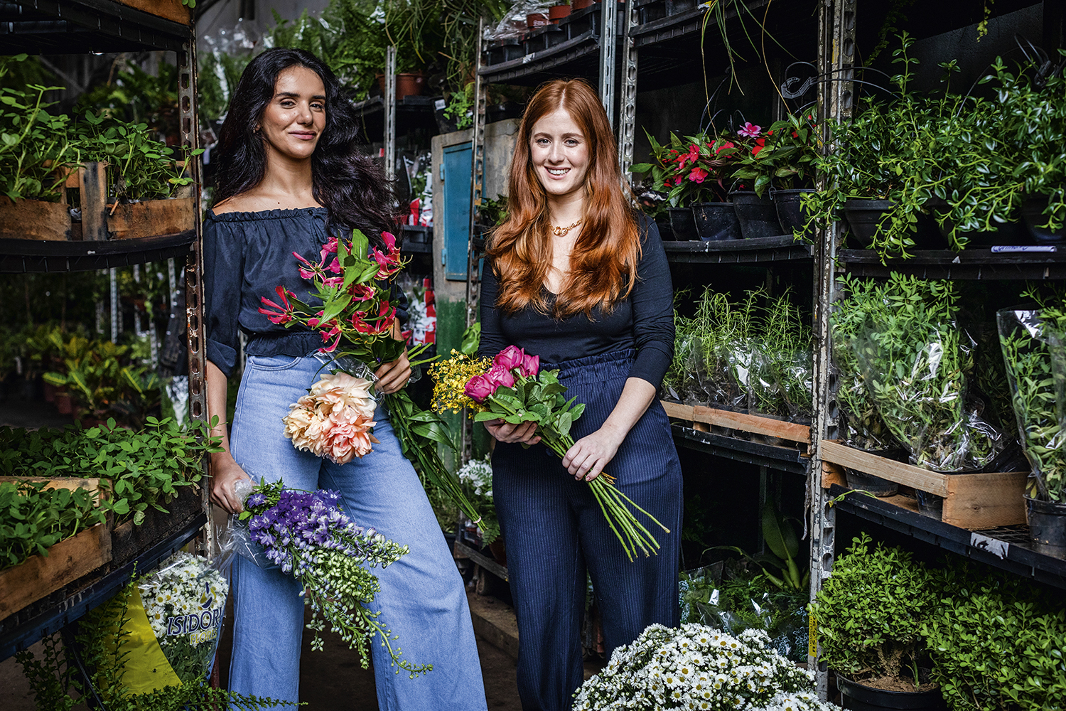 Joana Bonelli e Cissa Geyer, da Astromélia: assinatura floral pulou de três para quarenta clientes fixos -