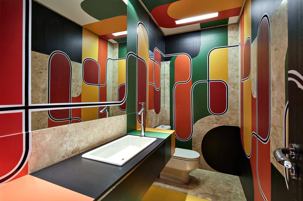 M1A8853-baixa-1 Banheiros do Palácio, por Filipe Geraldes, Fernanda Guerra, Gabriela de Oliveira e Henrique Rangel. Ambiente da CASACOR Minas Gerais 2021.