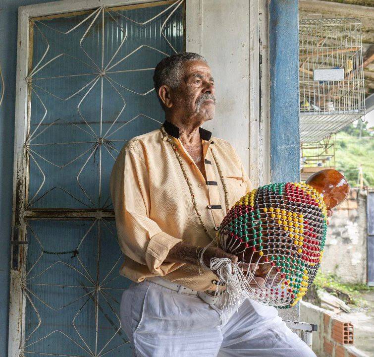 O mais antigo Ogan do Brasil, o baiano Angelo da Silva, de 102 anos, conhecido como Ogan Bangbala.
