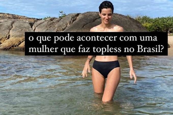 Topless: Ana Beatriz Coelho, ex-namorada de Camila Pitanga, foi presa e algemada por estar sem a parte de cima do biquíni numa praia no Espírito Santo.