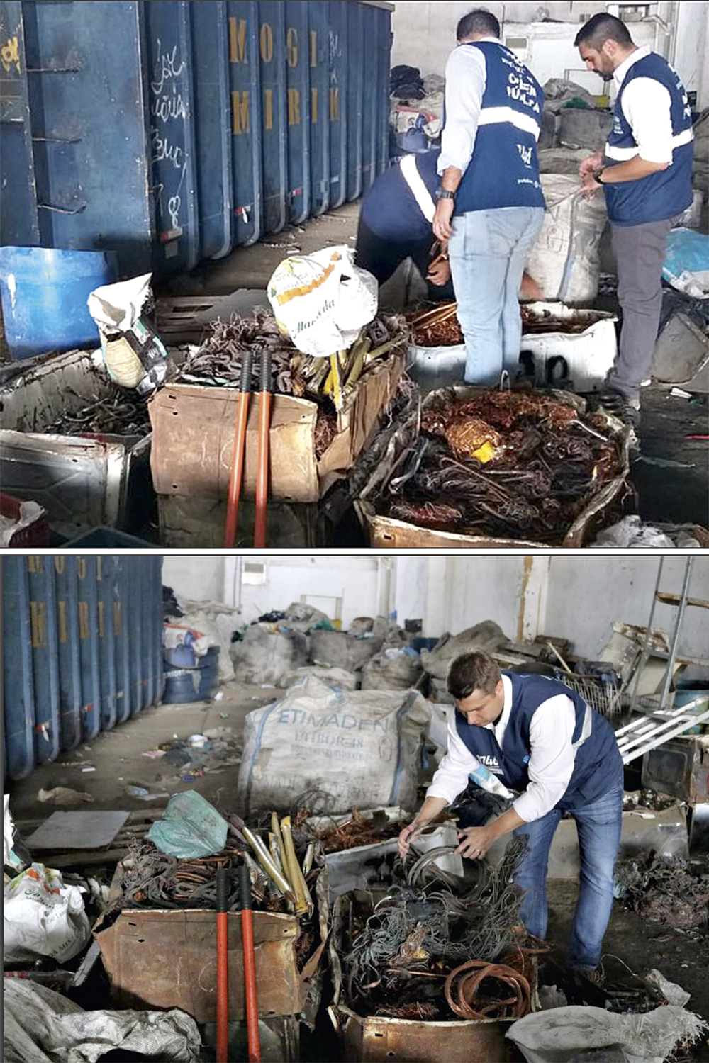 Apreendidos: cerca de 200 quilos de cobre sem procedência foram encontrados em ferro-velho da Zona Norte no início do mês -