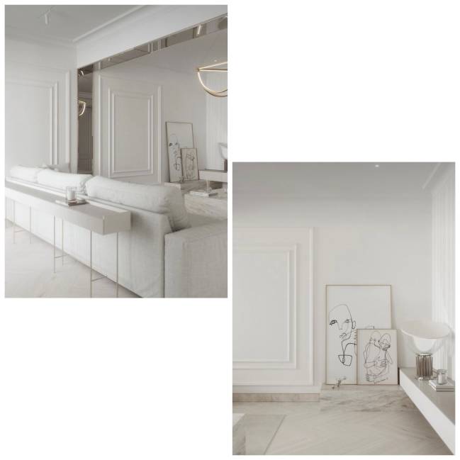 All White As imagens mostram ambientes no estilo All White.